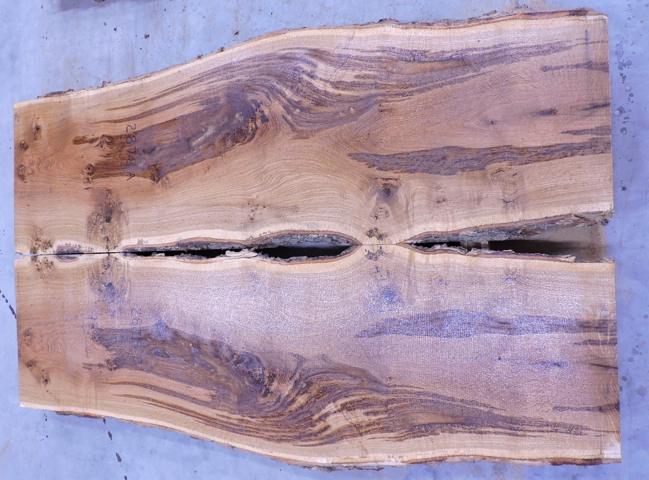 10/4 Bookmatched White Oak Live Edge Slabs - 2878 AB