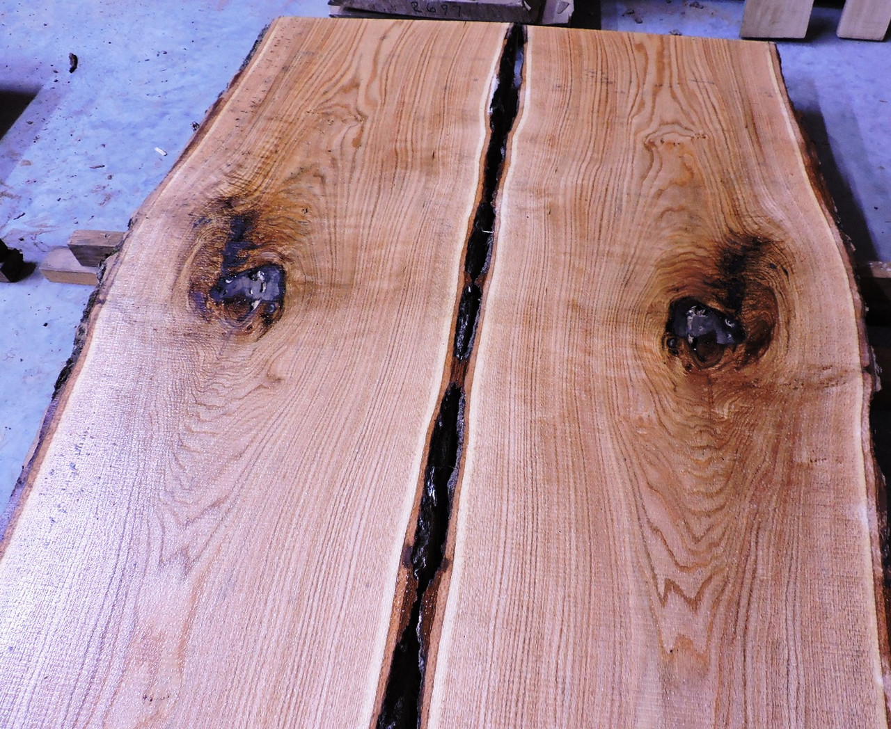 10/4  Bookmatched Red Oak Live Edge Slabs - 2885 AB