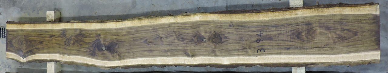 6/4 Walnut Live Edge Slab - 3194