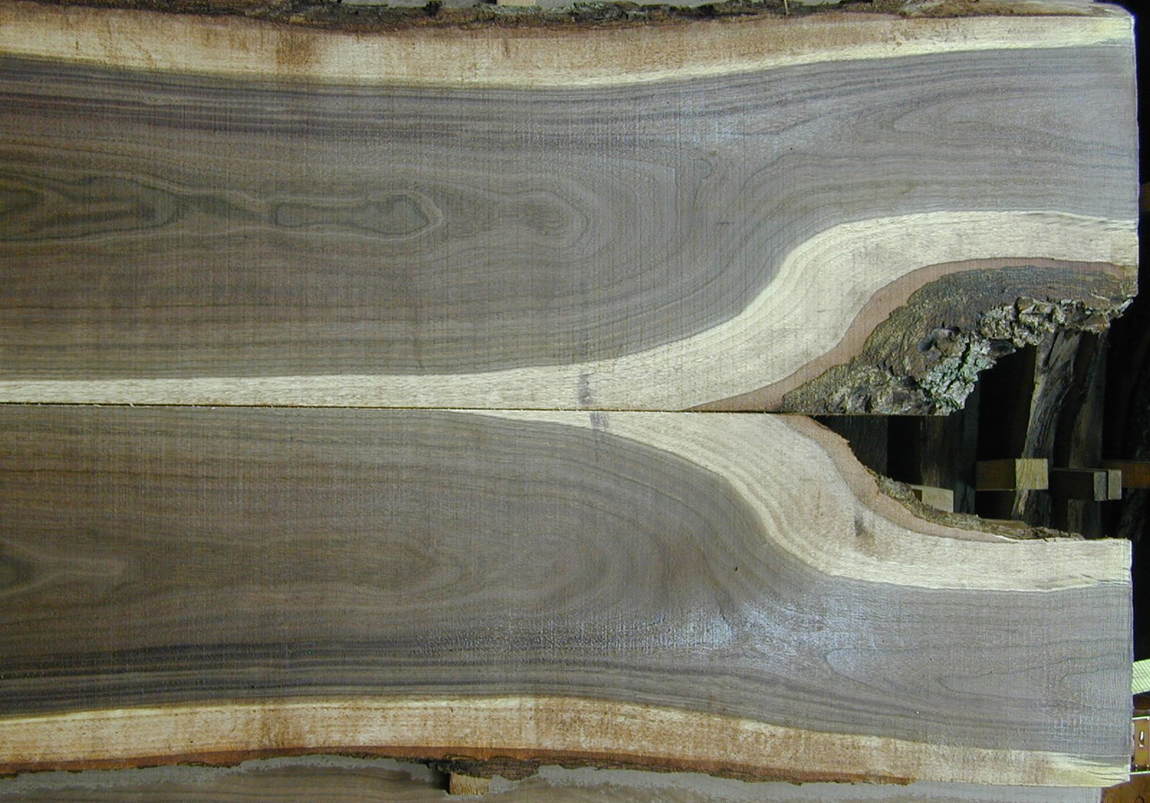 6/4 Bookmatched Crotch Walnut Slabs- 622AB