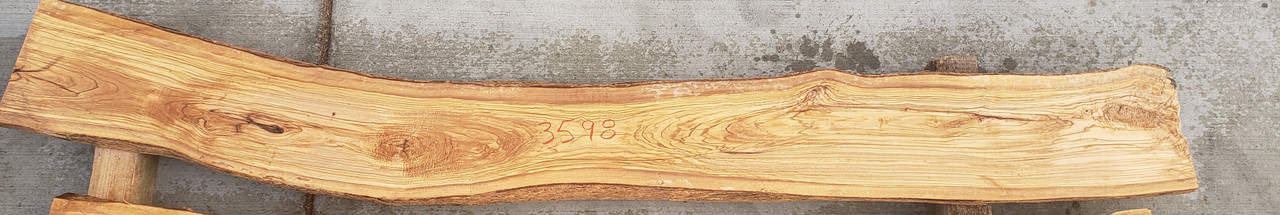 5/4 Olivewood surfaced live edge slab 3598