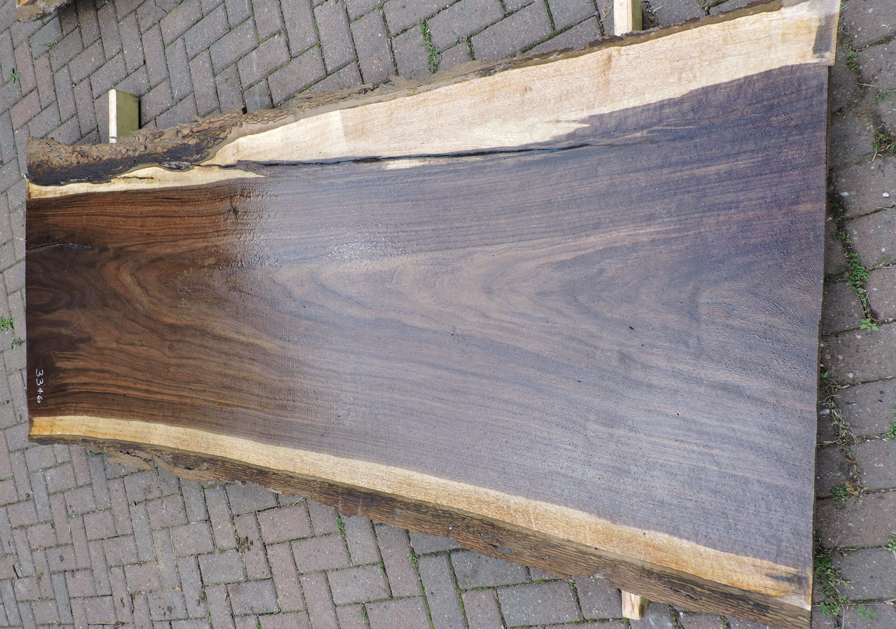 12/4  Walnut Live Edge Slab - 3346