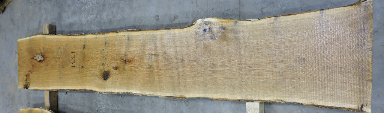 6/4 White Oak Live Edge Slab - 1331