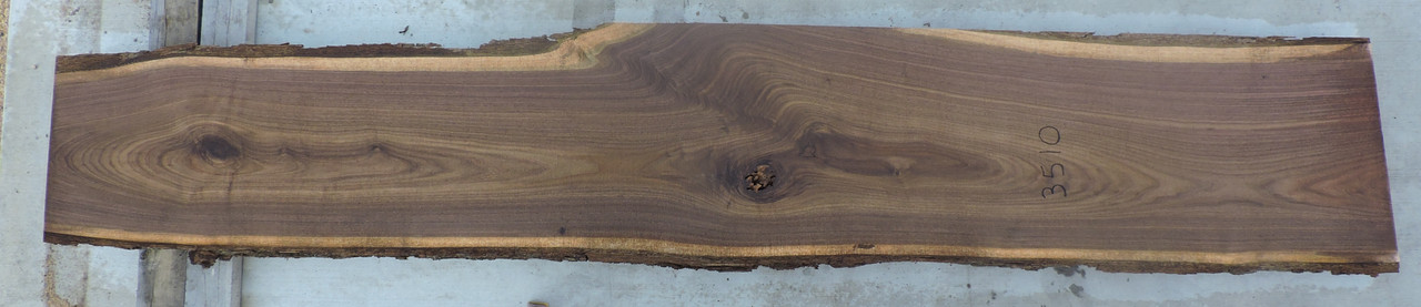 16/4 Walnut Live Edge Slab - 3510