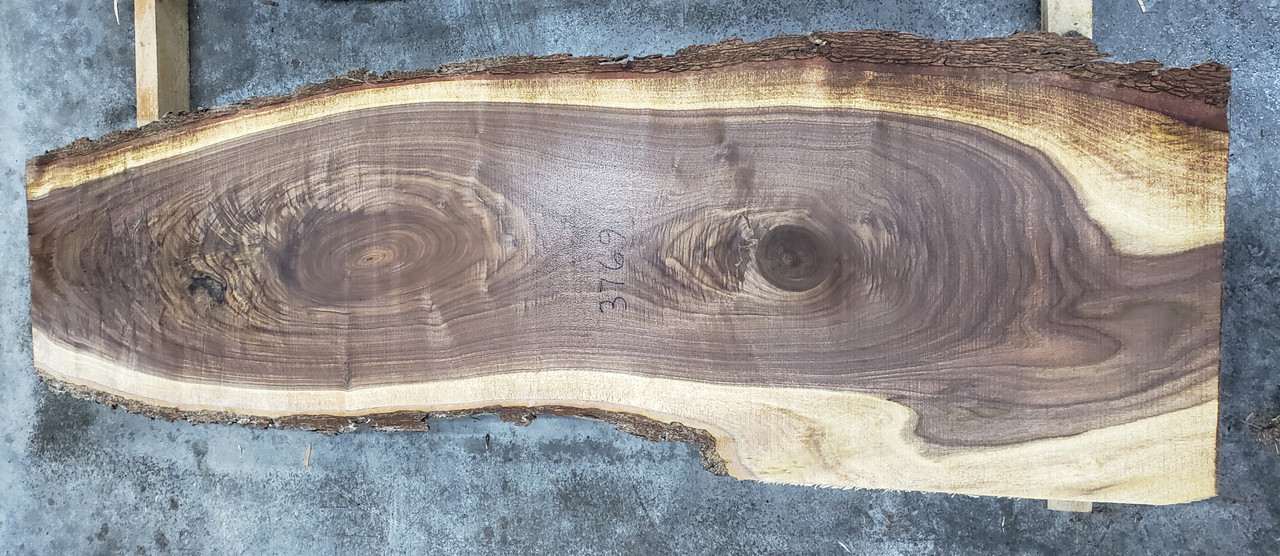 8/4 Walnut Live Edge Slab - 3769