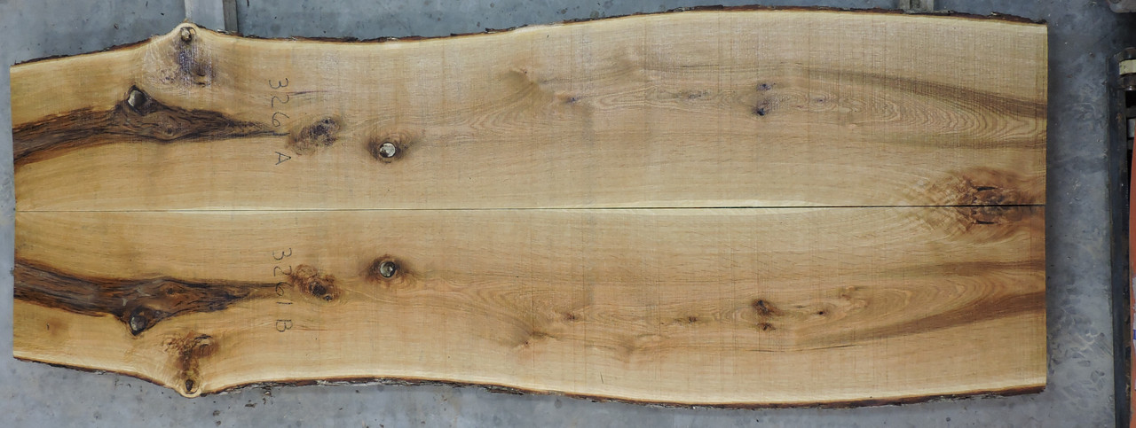 6/4 Bookmatched White Oak Live Edge Slabs - 3261 AB