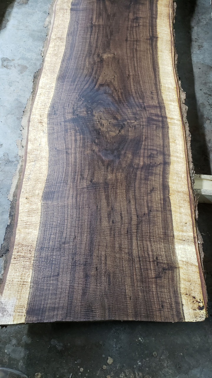 8/4 Walnut Live Edge Slab - W3851