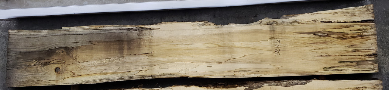 8/4  Spalted Hackberry Live Edge Slab - 3896