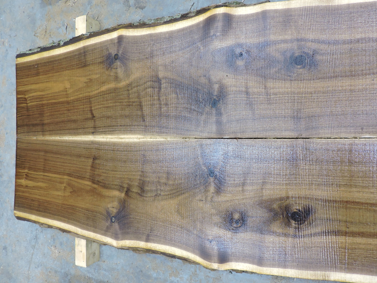 12/4 Bookmatyched Walnut Live Edge Slabs - 3348