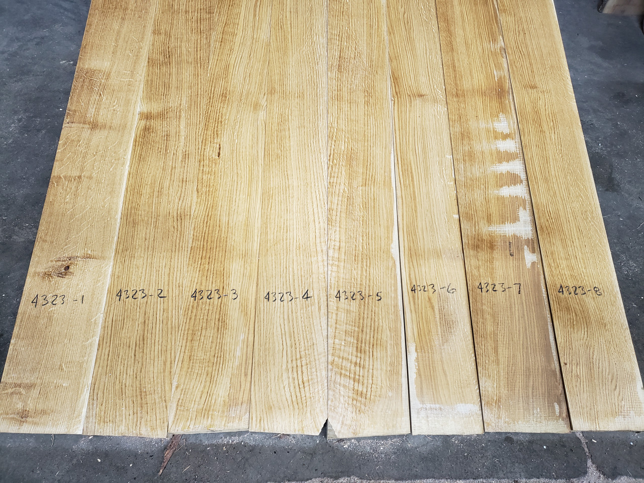 8/4 Rift and Quartered White Oak Table Top Set - 4323