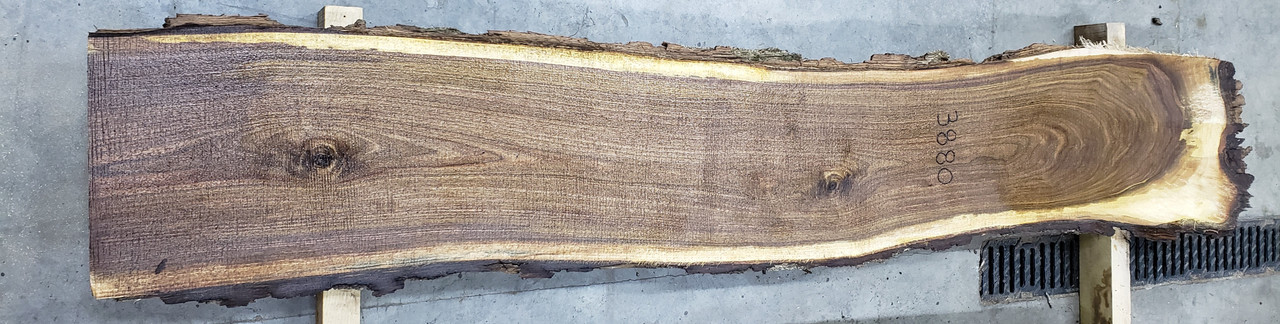 8/4 Walnut Live Edge Slab - 3880