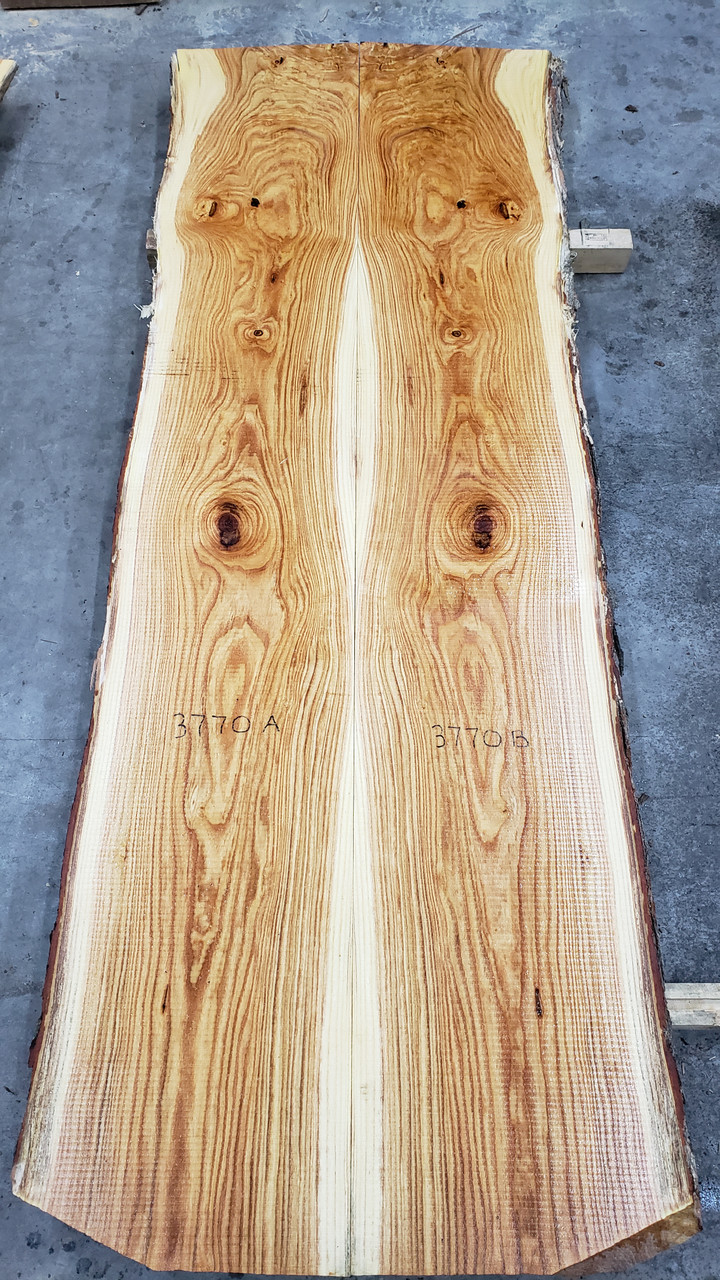 6/4 Bookmatched Honey Locust Live Edge Slabs - 3770 AB