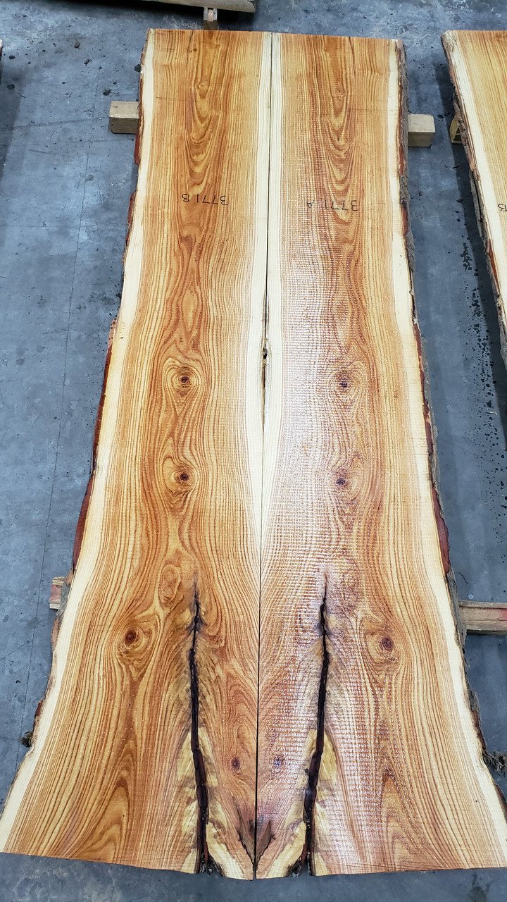 6/4 Bookmatched Honey Locust Live Edge Slabs - 3771 AB