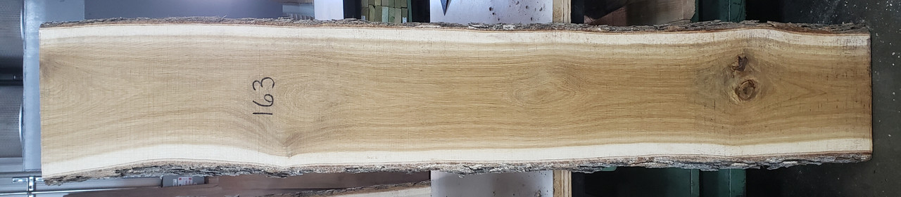 4/4 White Oak Live Edge Slab - 163