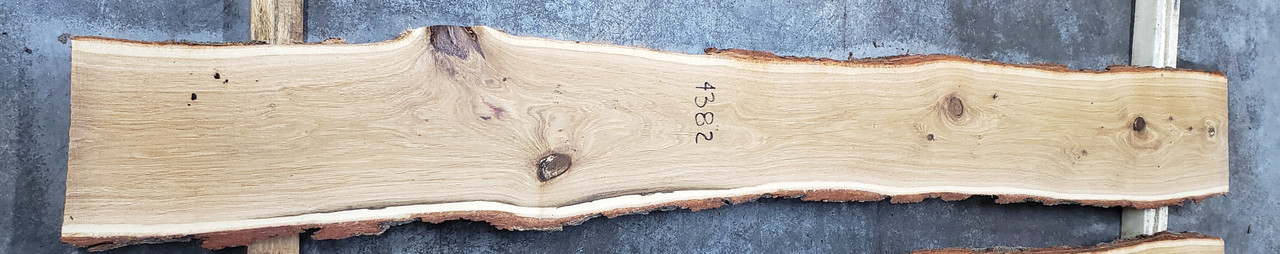 4/4 White Oak Live Edge Slab - 4382