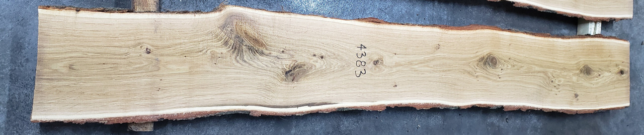 4/4 White Oak Live Edge Slab - 4383