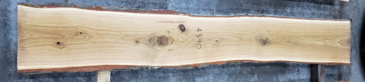 4/4 White Oak Live Edge Slab - 4390