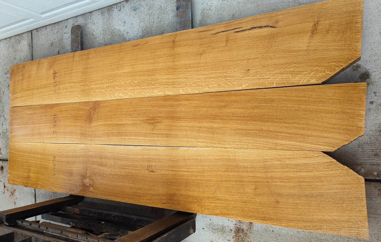 8/4 Bookmatched Rift White Oak  Table Top Set - 4693
