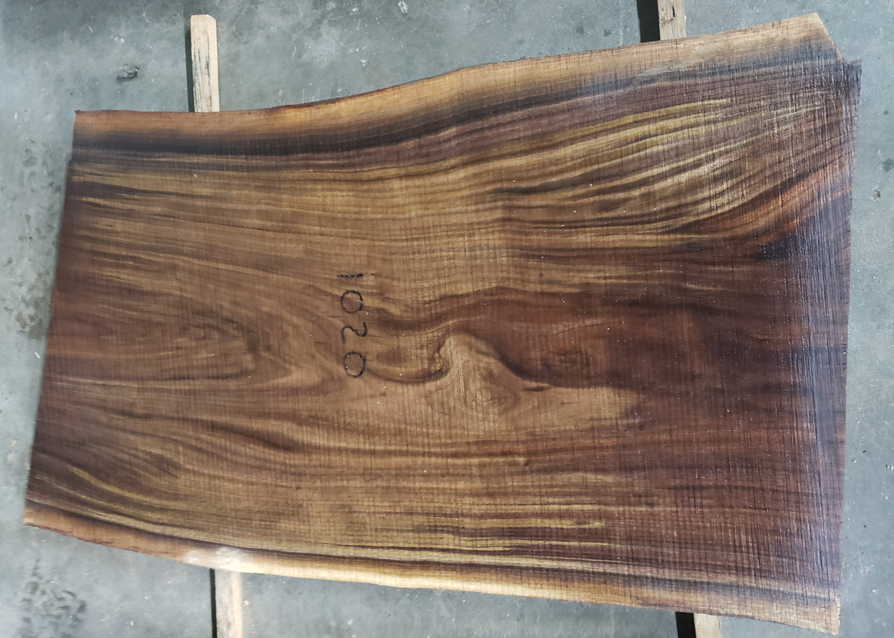 8/4 Walnut Live Edge Slab 1020