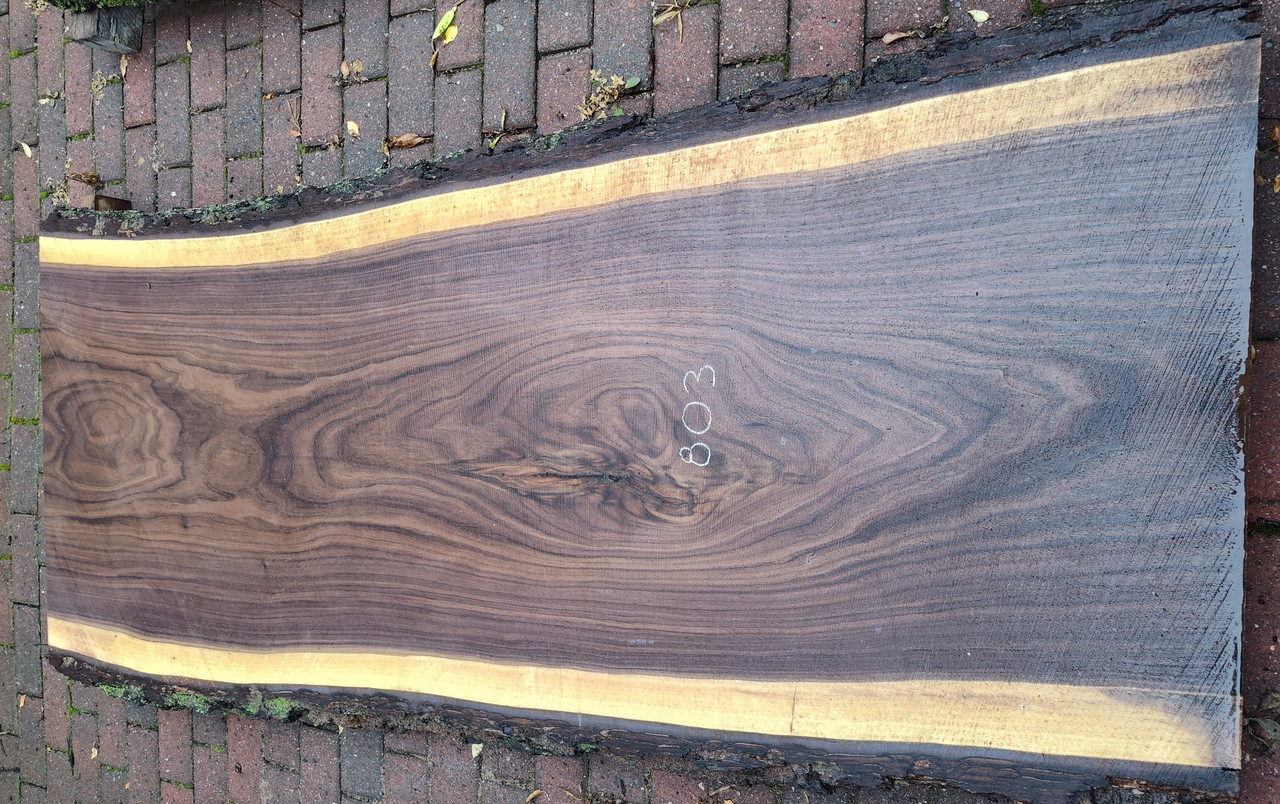 12/4 Walnut Live Edge Slab 803