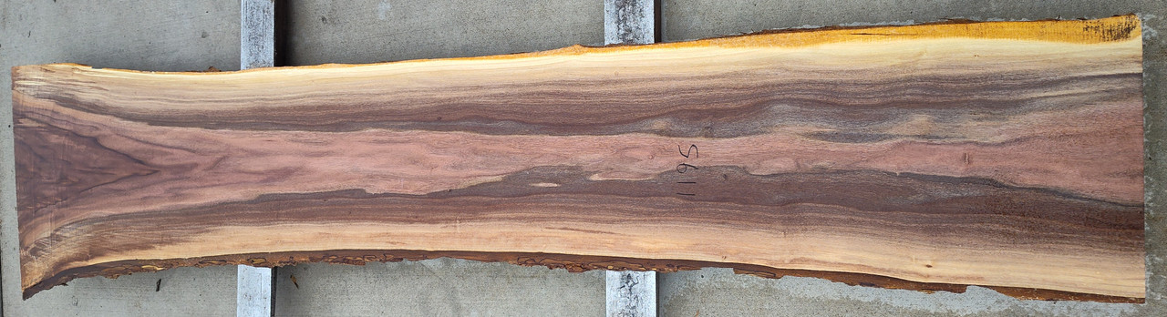 6/4 Walnut Live Edge Slab 1195