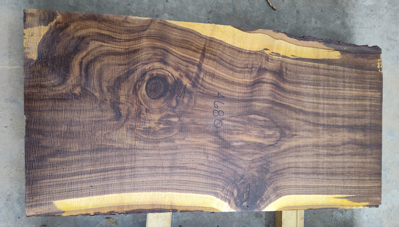 8/4 Walnut Live Edge Slab 4680