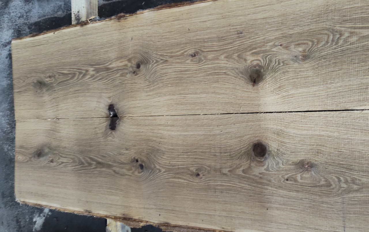 8/4 Bookmatched White Oak Live Edge Slabs -728 AB