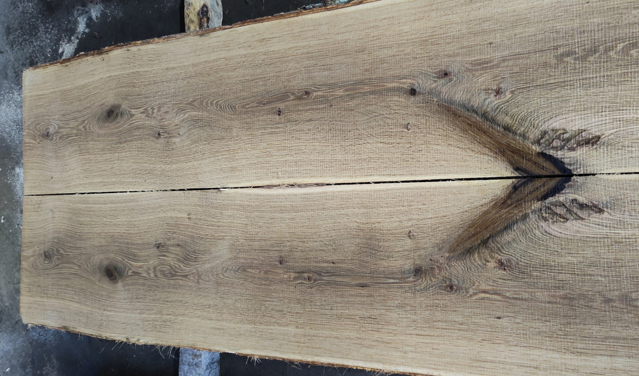 8/4 Bookmatched White Oak Live Edge Slabs -729 AB