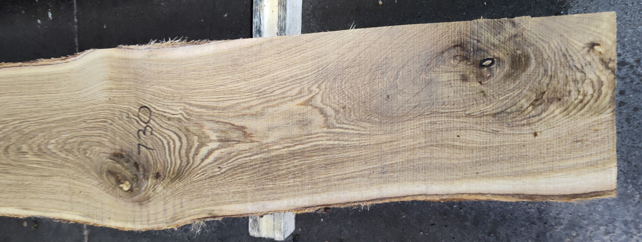 8/4 White Oak Live Edge Slab -730