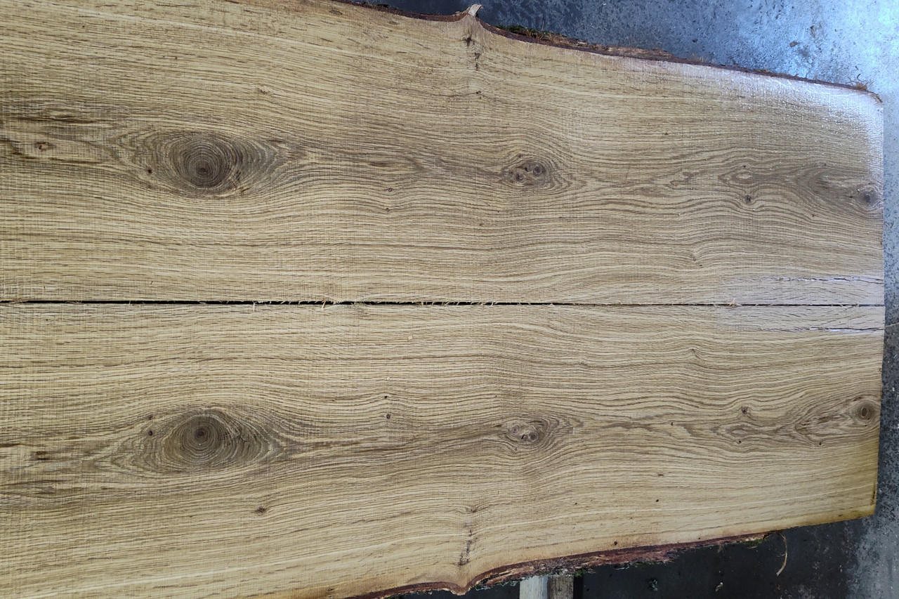 8/4 Bookmatched White Oak Live Edge Slabs -733 AB