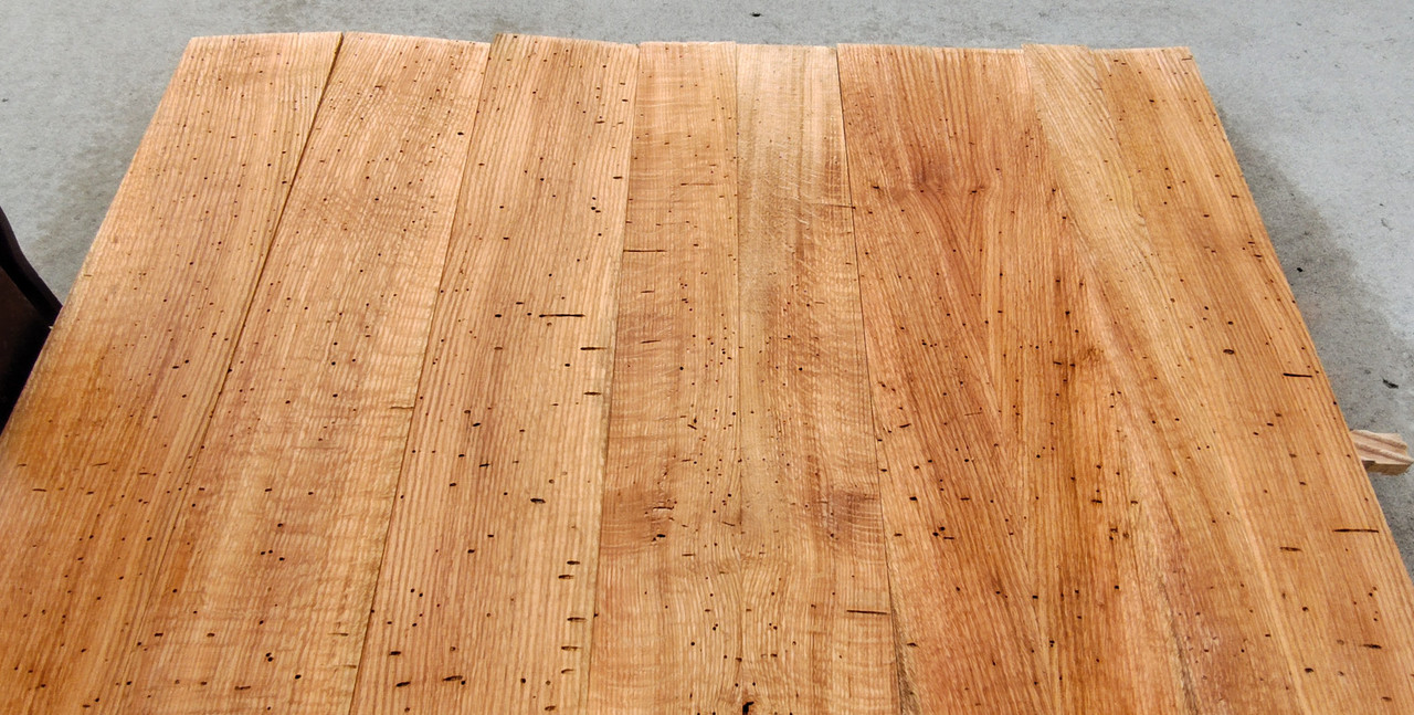 8/4 Bookmatched Quarter Sawn Wormy Red Oak Set - 4877