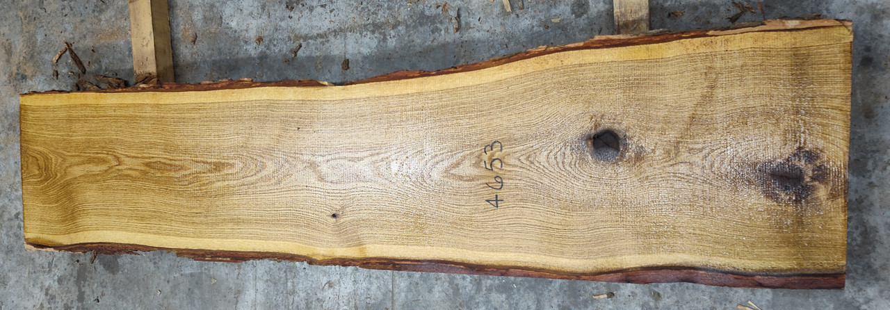 12/4 White Oak Live Edge Slab -4653
