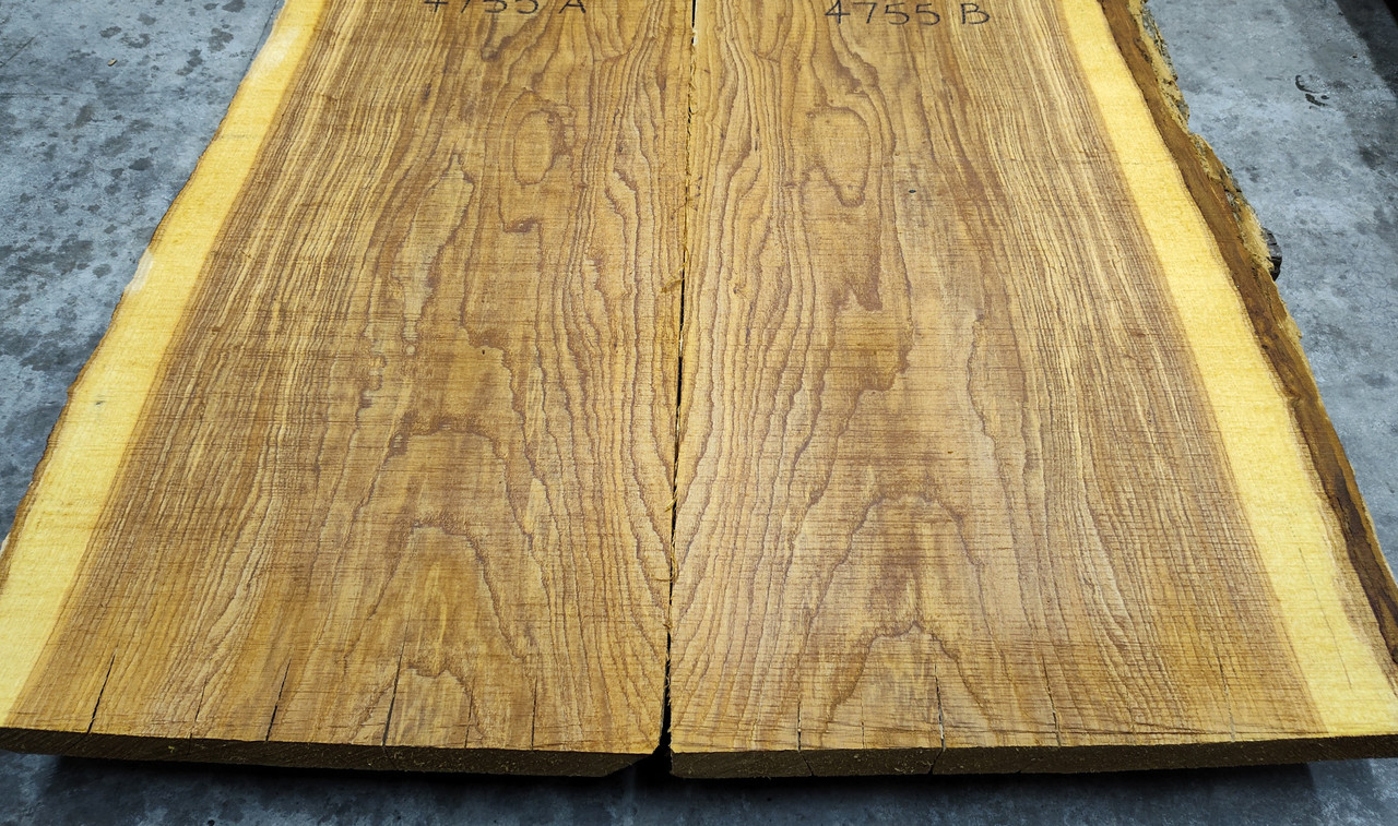 8/4 Bookmatched Ash Live Edge Slabs -4755 AB