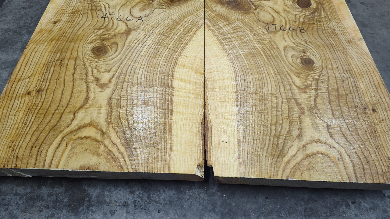 10/4 Bookmatched Ash Live Edge Slabs -4766 AB