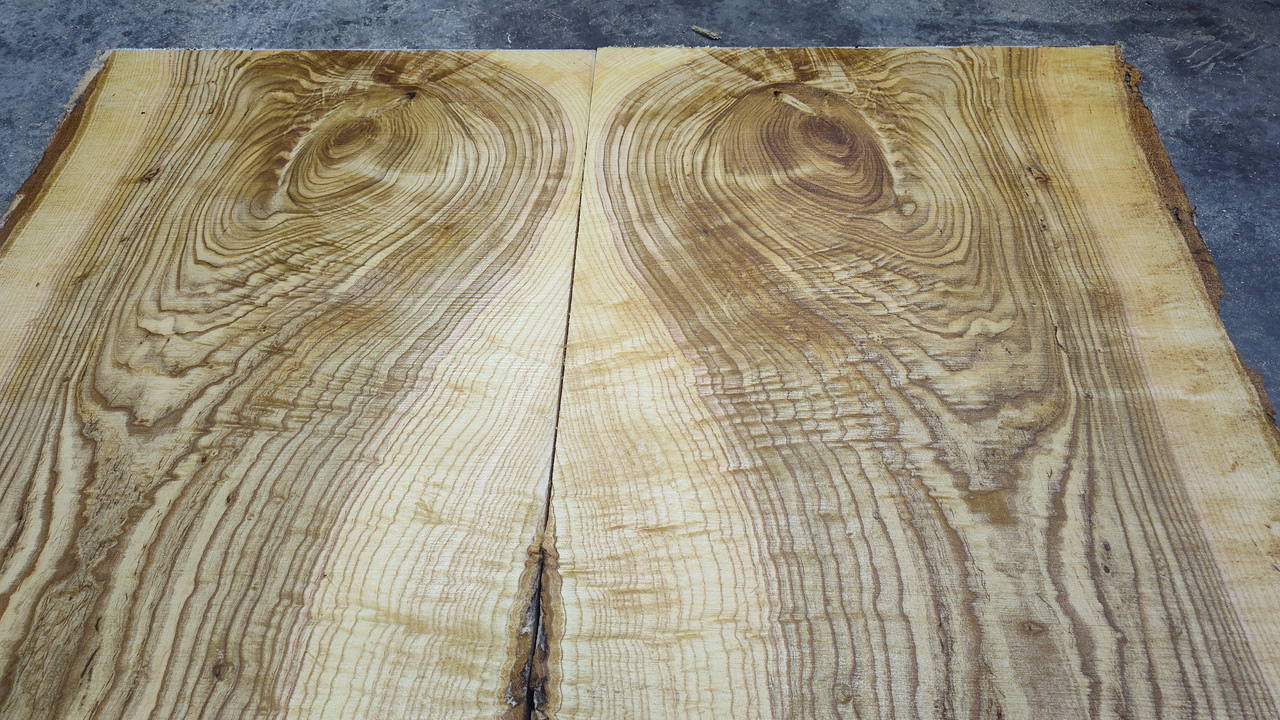 10/4 Bookmatched Ash Live Edge Slabs -4766 AB