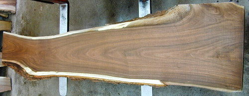 8/4 Walnut Live Edge Slab - 1239