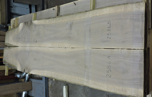 8/4 Bookmatched Walnut Live Edge Slabs - 2586 AB