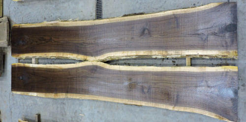 10/4 Bookmatched Walnut Live Edge Slabs - 3106 AB