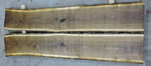 6/4 Bookmatched Walnut Live Edge Slabs - 3203 AB