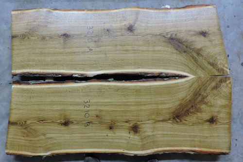 6/4 Bookmatched White Oak Live Edge Slabs - 3210 AB