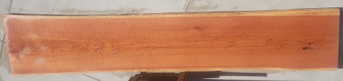 12/4 Curly Redwood Live Edge Slab 3485