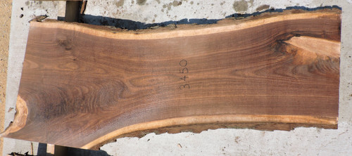 8/4 Walnut Live Edge Slab - 3450
