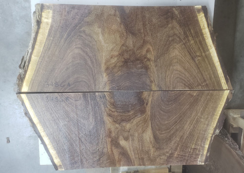 8/4 Bookmatched Walnut Live Edge Slabs - 3486 AB