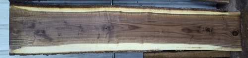 6/4 Curly Walnut Live Edge Slab 714