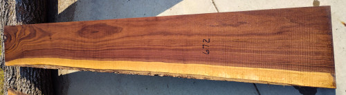 8/4 Walnut Live Edge Slab 672