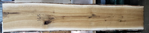 4/4 White Oak Live Edge Slab - 165