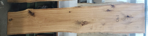 4/4 White Oak Live Edge Slab - 190