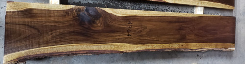 8/4 Walnut Live Edge Slab 4364