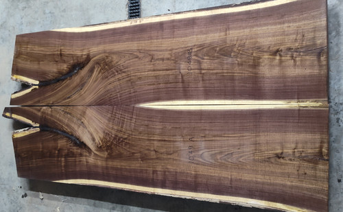 10/4 Bookmatched Walnut Live Edge Slabs 1049 AB