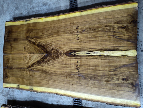 10/4 Bookmatched Walnut Live Edge Slabs 683 AB